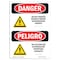 Signmission OSHA Danger Sign, Do Not Operate Bilingual, 14in X 10in Decal, 10" W, 14" L, Bilingual Spanish OS-DS-D-1014-VS-1162 - alternate 1